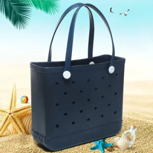Lightweight Rubber Beach Bag X Large Tote Bag for Waterproof Durable Open Handbag for Boat Pool Sports Gym
