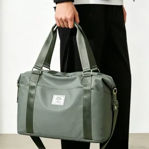 Lightweight Waterproof Foldable Large Capacity Wet Dry Separation Weekender Gym Yoga Hand Tote Multi Carry Expandable Travel Bag