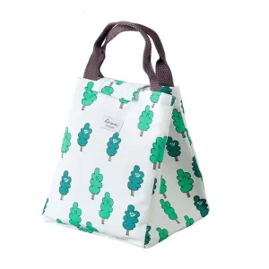 Lovely Cartoon Tiffin Bag Portable Insulated Lunch Bag for Kids and Office Workers Made of Polyester