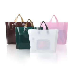 Low MOQ Plastic Shopping Bags, Custom Logo Printed, With Handle, for Gift Packaging