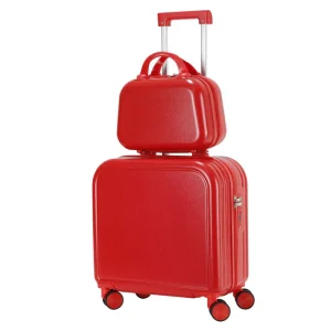 Luggage Suitcase Men’s Women’s 18 Inch Boarding Case Small Lightweight Trolley Suitcase Password Case Travel Luggage Bag Set