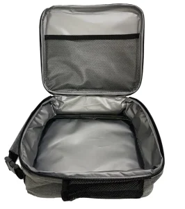 Lunch Bag with Handle Strap and One Zip Pocket in Front with Tableware for Work School Outdoor Activities