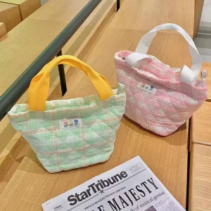 Lunch Box Bag Insulated Portable Handbag Aluminum Foil Elementary School Students’ Lunch Bag Office Workers’ Bento Bag