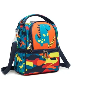 Lunch Cooler Bag Cartoon Portable Zipper Box Thickened for School Cooler Lunch Bag with Aluminum Foil Food Waterproof