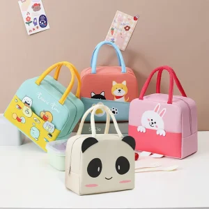 Lunch Cooler Bags Portable Lunch Cartoon Insulation Aluminum Foil Bag Student Lunch Thickened Insulation Box Bag