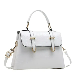Luxury Alligator Print Waterproof PU Leather Zipper Closure High End Shoulder Bag for Business & Daily Use