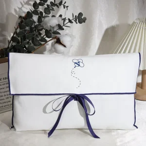 Luxury Custom Logo Printed Dust Bag Cotton Twill Envelope Pouch for Clothes Dress Storage Gift Dress Handbag Dust Muslin Bag