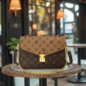 Luxury Designer Messenger Bag Women PU Leather Printed Chain Zipper Waterproof Daily Use Commuting Multi-functional Square Bag