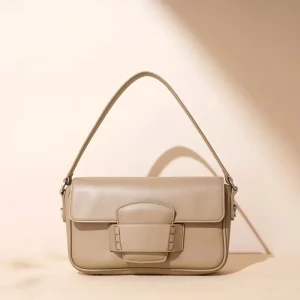 Luxury Genuine Leather Bags Bolsas Para Mujer Cowhide Leather Summer Bags Fashion Beige Black Shoulder Bag for Women