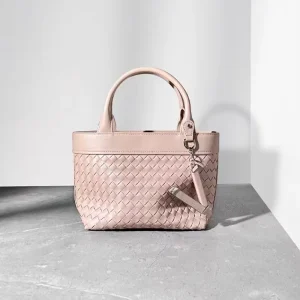 Luxury Girls Genuine Leather Weave Clutch Crossbody Mini Handbags with Removable Strap