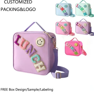 Luxury Insulated Lunch Bag Adjustable Shoulder Strap Custom Cooler Tote Bag Waterproof Oxford Reusable For School Work
