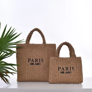 Luxury Large Capacity Eco-Friendly Woven Tote Bag Hawaii Summer Beach Woven Shopping Bag Women Designer Handbags