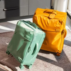 Luxury Modern Portable Lightweight Travel Luggage Spinner Zipper Closure Hard Shell Oxford Fabric Suitcase