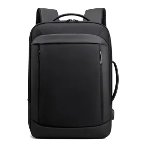 Luxury Multifunctional Laptop Backpack USB Charging Port Waterproof Business Bag Oxford Material Polyester Lining