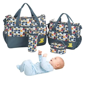 Luxury Polyester Portable Diaper Changing Organizer Elegant Baby Caddy Bag with Mom Bag Features for Mommy and Baby