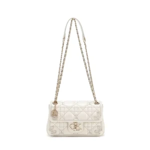 Luxury Quilted PU Designer Bags Flap Lock Women’s Shoulder Bags With Round Logo Pendant Chain Strap