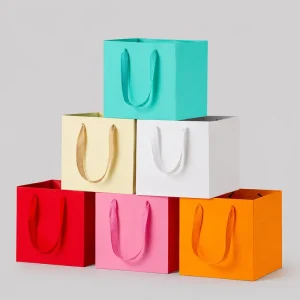Luxury Recyclable Handheld Shopping Bags Waterproof Oil-Proof Durable for Flowers Gifts Clothes Retail Packaging