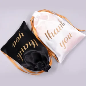 Luxury Satin Jewelry Packaging Pouch Jewelri Gift Bag Custom logo Cosmetic Travel Satin Jewelry Drawstring Bag