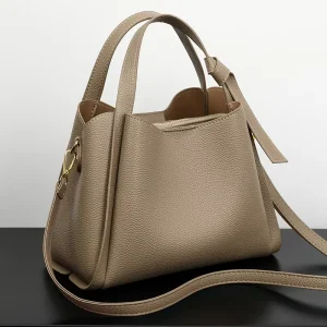 Luxury Soft Leather Women Handbag New Arrival Basket Shape Bag Fashionable Versatile Crossbody Shoulder Bag for Women