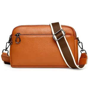 Luxury Solid Color CowLeather Handbag Female Messenger Tote Sac High Quality Genuine Leather Women Crossbody Shoulder Bags