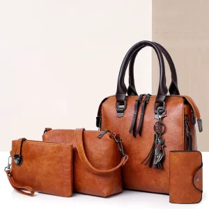 Luxury Women Bag Handbags PU Leather Handbag Lady 4 Pieces One Set Shoulder Bags Designer Tote Bag