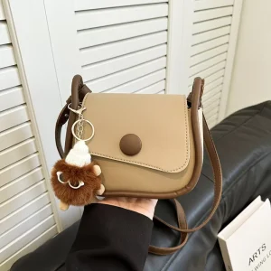 Luxury Women’s Single Shoulder Messenger Bag Fashion Style Button Closure Striped Armpit Pouch