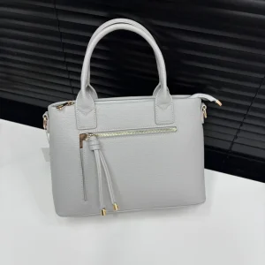 Luxury casual solid color handbag durable litchi pattern women’s bag can be carried diagonally for commuting or work
