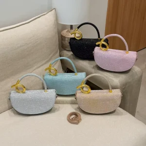 MU Fashion Ladies PU Leather Crossbody Shoulder Bags Luxury Design Women’s Bling Bling Saddle Messenger Bag
