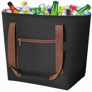 Machine Washable Custom Lunch Bag Foldable Insulated Delivery Large Capacity Thermal Cooler Lunch Bag for Food and Beer