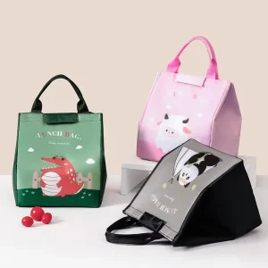 Magic Tape Eco friendly Children School Food Delivery Picnic Camping Lunch Box Cooler Bag for Girls and Boys Lunch Bag for Kids