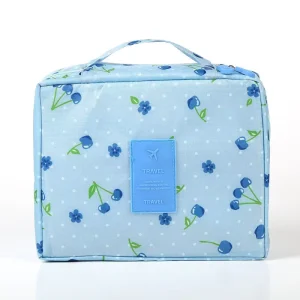 Makeup Bag Travel Cosmetic Bag for Women Large Professional Cosmetic Train Case Organizer With Adjustable Dividers for Cosmetics