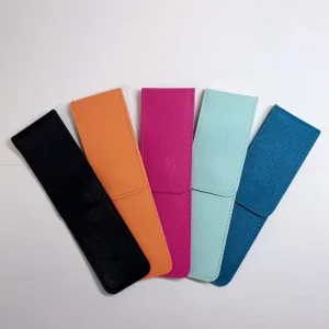 Makeup Brush Box Customized Trademark Double Color PU No Zipper Travel Brush Box