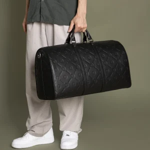 Manufacturer Custom Designer Large Waterproof Duffel Bag Genuine Leather Travel Duffle Bag for Men Luxury Weekend Overnight Bag