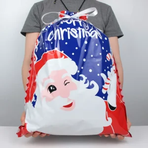 Manufacturer Custom Gravure Printed Drawstring Gift Bag Waterproof Packaging Christmas Gift Bags Reusable Pouch for Photo Frame