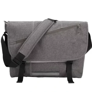 Manufacturer Custom Logo Business Travel Nylon Canvas Waterproof 15.6 Inch Laptop Shoulder Crossbody Messenger Bag for Men Women