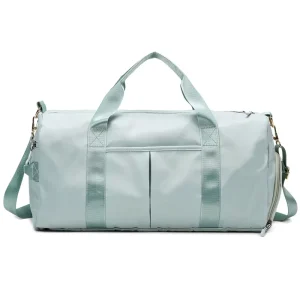 Manufacturer Custom logo Travel Sports Fitness Bag Printing Hand-held Shoulder Leisure Women Gym Duffel Bag