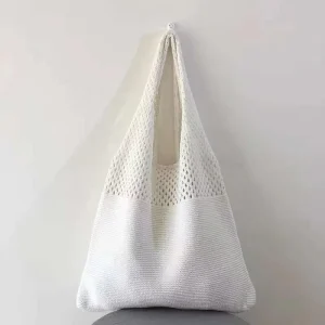 Manufacturer Hollow Knit Pouch Vendors For Tote Bags Stylish Shoulder Bags For Women Large Capacity Shopping Tote Bags