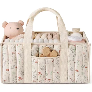 Maternal Infant Winter Outdoor Waterproof Stowable Flower Logo Diaper Storage Bag Large Capacity Portable Multi-function Baby