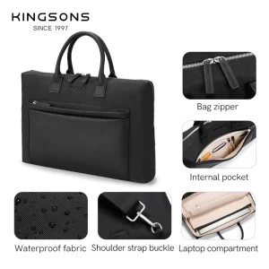 Men 15.6 Inch Laptop Bag for Business Commuting Waterproof Polyester Fabric Travel Handbag Custom Laptop Bags
