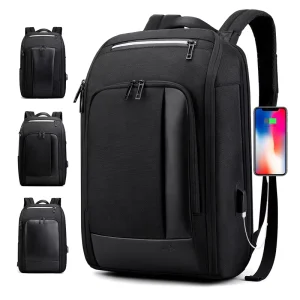 Men & Women Computer Bag Fits 15.6 Inch Notebook Anti Theft Business Travel Laptop Backpack with USB Charging Port