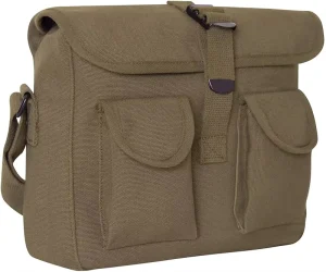 Men’s Canvas Crossbody Casual Messenger Bags Vintage Messenger Travel Multi-Pocket Fashion Student Briefcase Bag Supplier