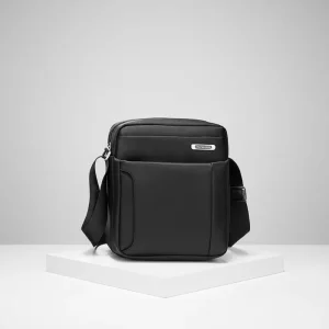 Men’s Casual Fashion Sling Messenger Shoulder Bag with Zipper Closure for Travel & Daily Use Lightweight Waterproof Nylon