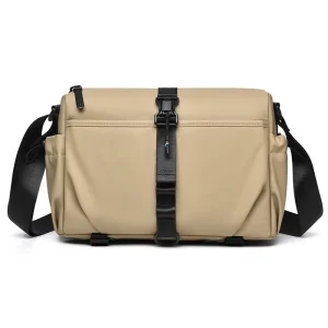 Men’s Crossbody Shoulder Bag Durable Leather Film Material Adjustable Strap Lightweight Design Daily Casual Travel Use