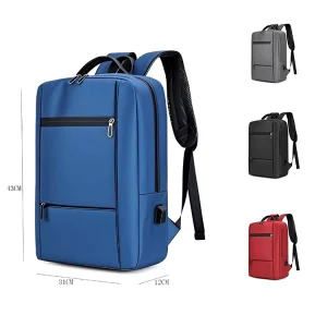 Men’s Custom Logo 15.6/17/18 Inch Laptop Backpack Waterproof Oxford Business USB Backpack with Zipper Closure for Leisure