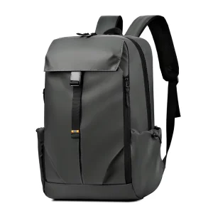 Men’s Fashion Business Laptop Backpack with Custom Logo Waterproof Polyester Lining and Zipper Closure for Travel & School Use