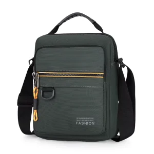 Men’s Fashion Nylon Waterproof Briefcase Shoulder Crossbody Bag Business Youth Vertical Design