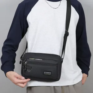 Men’s Messenger Bag Business and Casual Multi functional Shoulder Bag Available in Multiple Colors with Zipper Closure