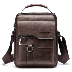 Men’s Messenger Bags PU Portable Shoulder Bag for Men Vintage Casual Luxury Men Bag
