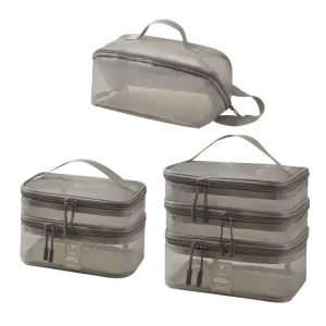 Mesh Makeup Bags Portable Travel Make up Organizer Bag for Toiletries Brushes