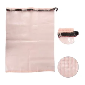 Mesh Packing Bags 25kg Vegetable Bags Mesh Drawstring Mesh Bag Pink Potato PE Raschel Mesh Bag